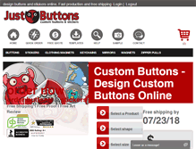Tablet Screenshot of justbuttons.org